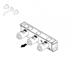 Внутренняя часть, Ritmonio, назначение-смеситель для раковины, на 3 отверстия, не окрашен