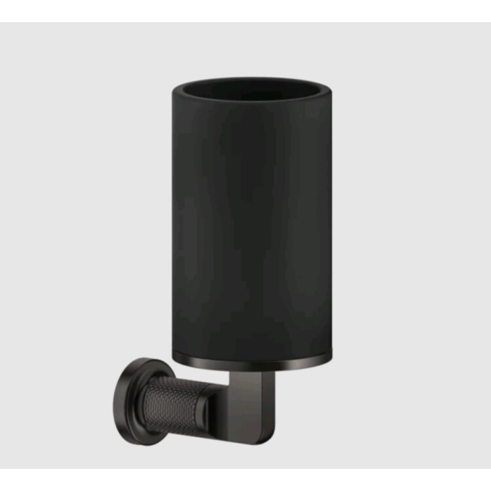 Стакан, Gessi, Inciso, шгв 75*105*176, цвет-чёрный/Black Metal Brushed PVD