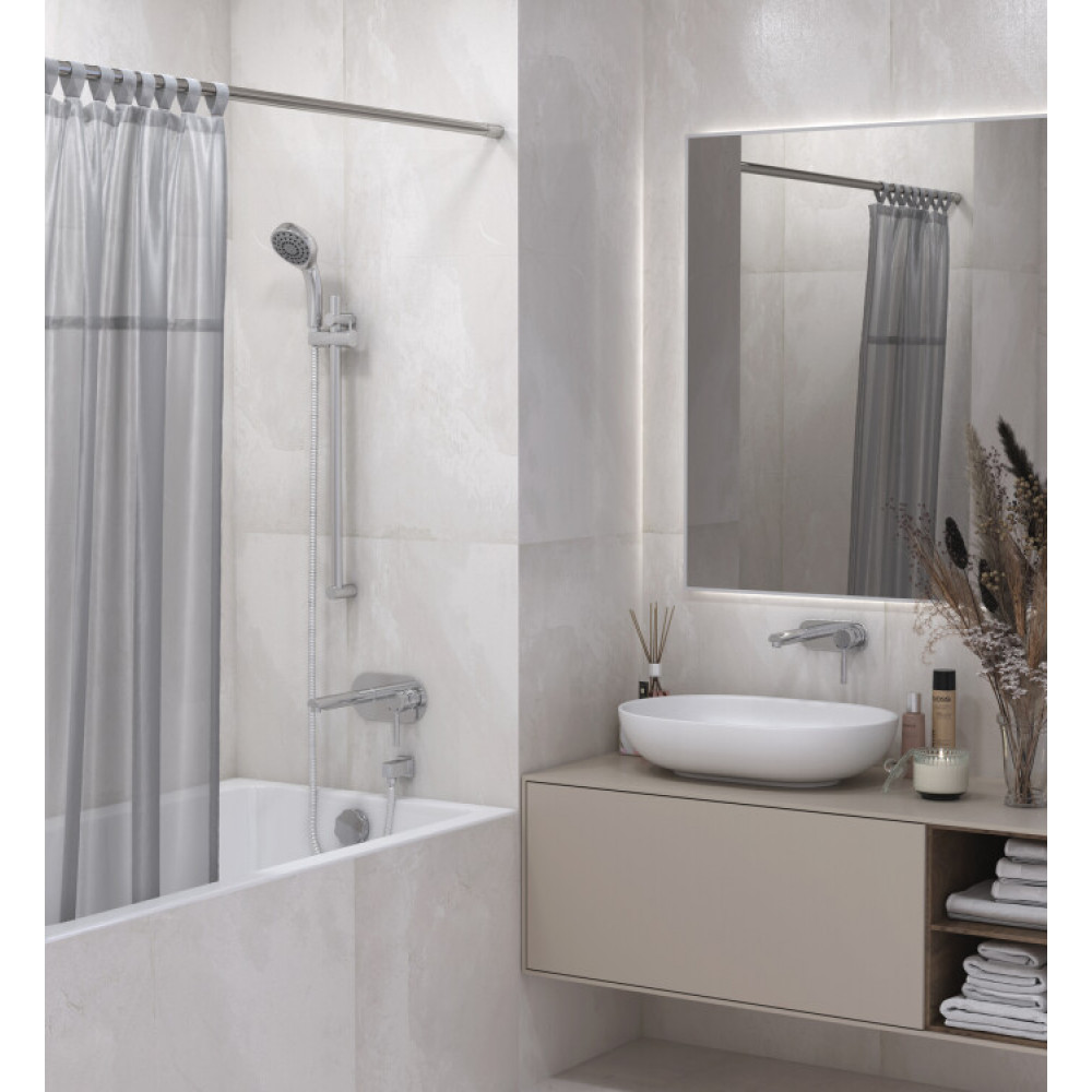 Штанга для душевой шторы, Сунержа, DESIGN, шгв 1485-1515*28*28, цвет-сталь без покрытия