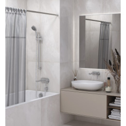 Штанга для душевой шторы, Сунержа, DESIGN, шгв 1485-1515*28*28, цвет-сталь без покрытия