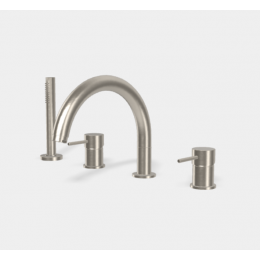 Смеситель для ванны, Fima Carlo Frattini, Spillo Up, цвет-брашированный никель