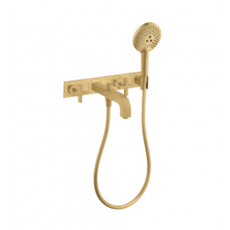 Смеситель для ванны и душа, Axor, Axor Citterio, цвет-шлифованное золото