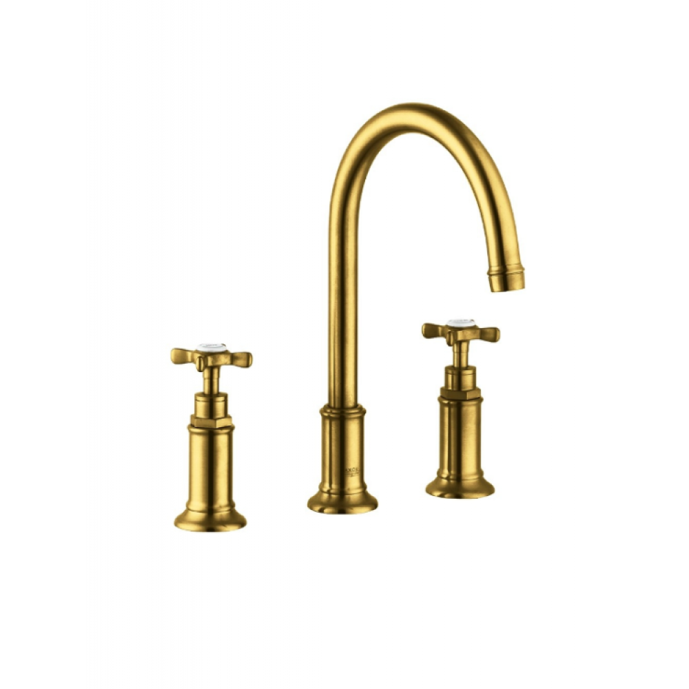 Смеситель для раковины, Hansgrohe, Axor Montreux, цвет-шлифованное золото