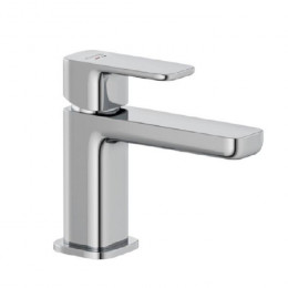 Смеситель для раковины, Kludi, Renon, 85, Push-Open, цвет-белый матовый