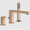 Смеситель для ванны и душа, Gessi, Rettangolo, цвет-Copper PVD