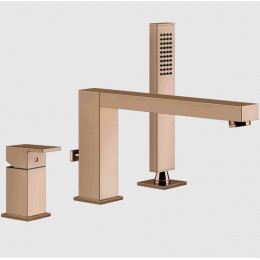 Смеситель для ванны и душа, Gessi, Rettangolo, цвет-Copper PVD