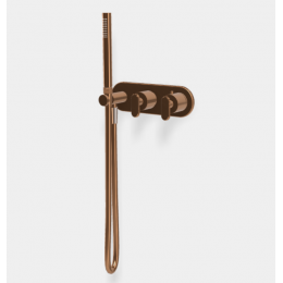 Смеситель для душа, Fima Carlo Frattini, Park Lane, на 2 потребителя, цвет-бронза янтарная