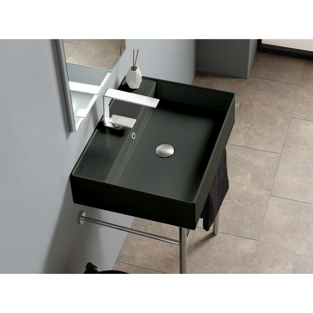 Раковина, Scarabeo, Teorema 2.0, шгв 600*460*145, отверстия для смесителя-1, BIOKER, цвет-Ardesia