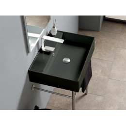 Раковина, Scarabeo, Teorema 2.0, шгв 600*460*145, отверстия для смесителя-1, BIOKER, цвет-Ardesia