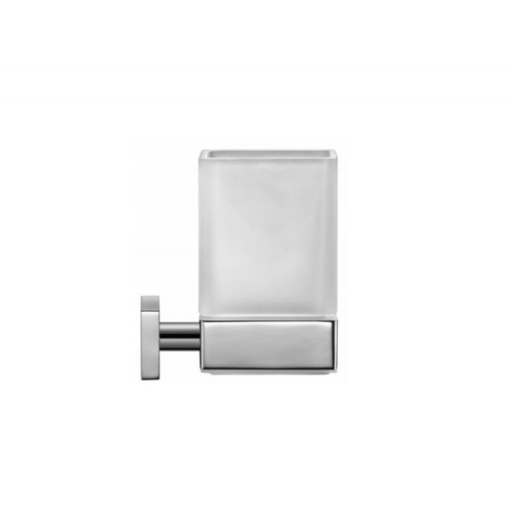 Держатель для стакана, Duravit, Karree, шгв 70*100*112, цвет-хром/матовое стекло