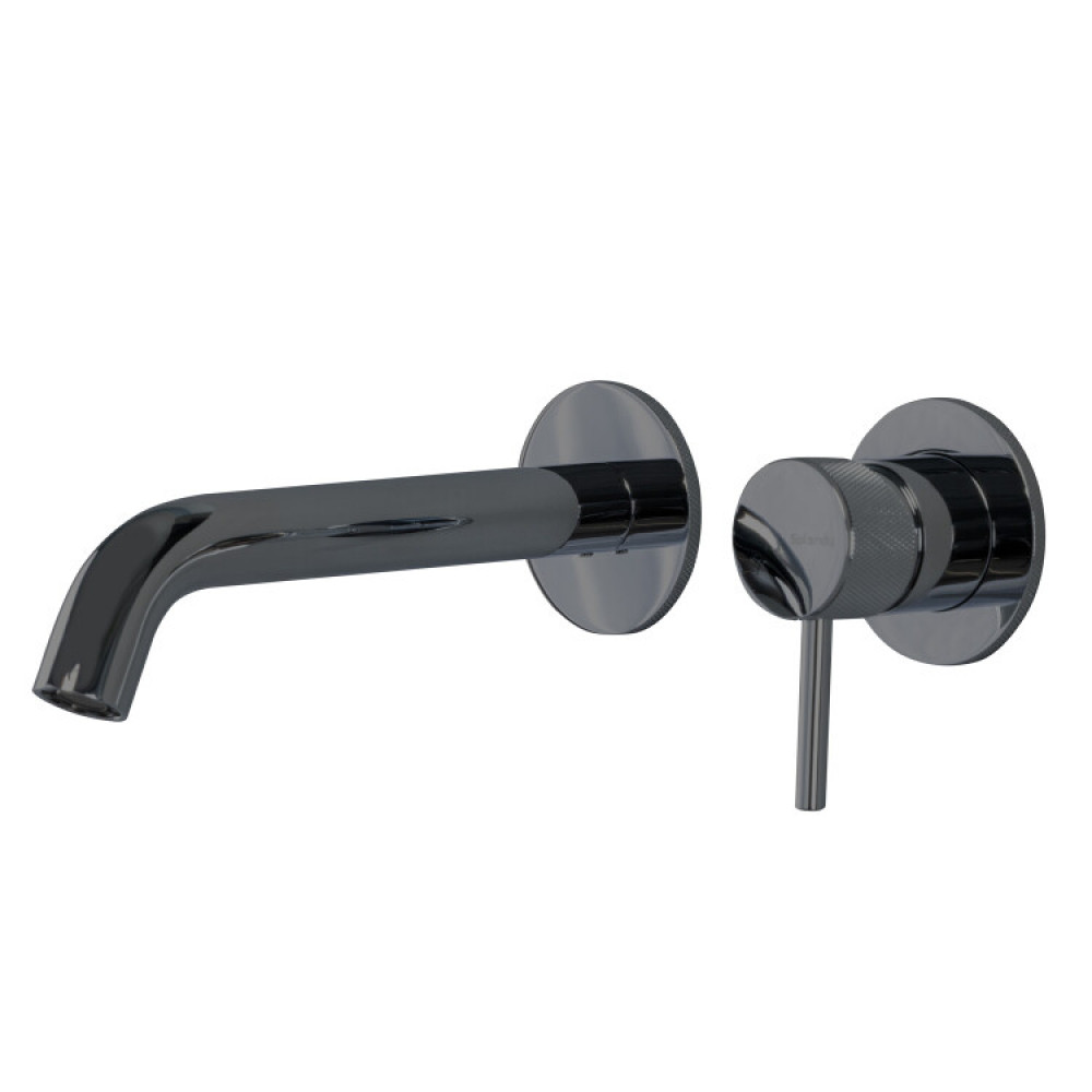 Смеситель для раковины, Splendy, Passion, настенный встраиваемый, цвет-хром черный