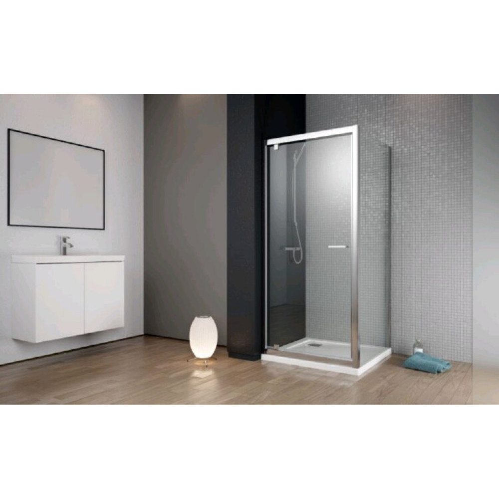 Дверь, Radaway, Twist DW+S, шв 700*1900, петли-универсальные (слева или справа), хром, цвет стекла-прозрачный, Easy Clean