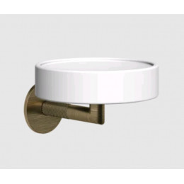 Мыльница, Gessi, Anello, шгв 115*127*79, цвет-белый/Antique Brass