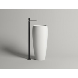 Раковина, Salini, Armonia, шгв 470*470*900, отверстия для смесителя-отсутствуют, D502, цвет-белый матовый