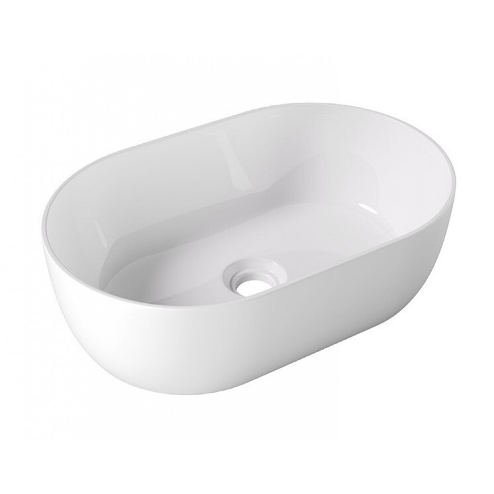 Раковина, Alice, Unica, шгв 550*350*170, отверстия для смесителя-отсутствуют, Aliglaze+, цвет-белый