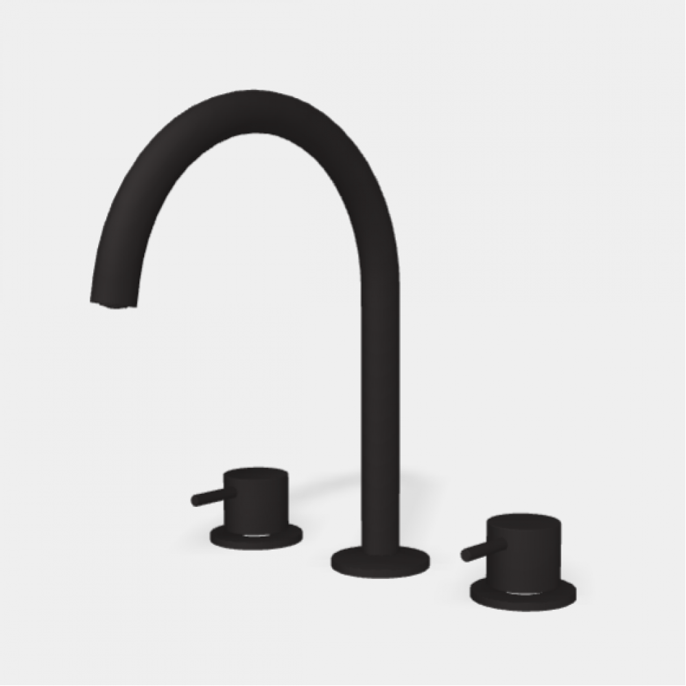 Смеситель для раковины, Fima Carlo Frattini, Spillo Up, цвет-черный матовый