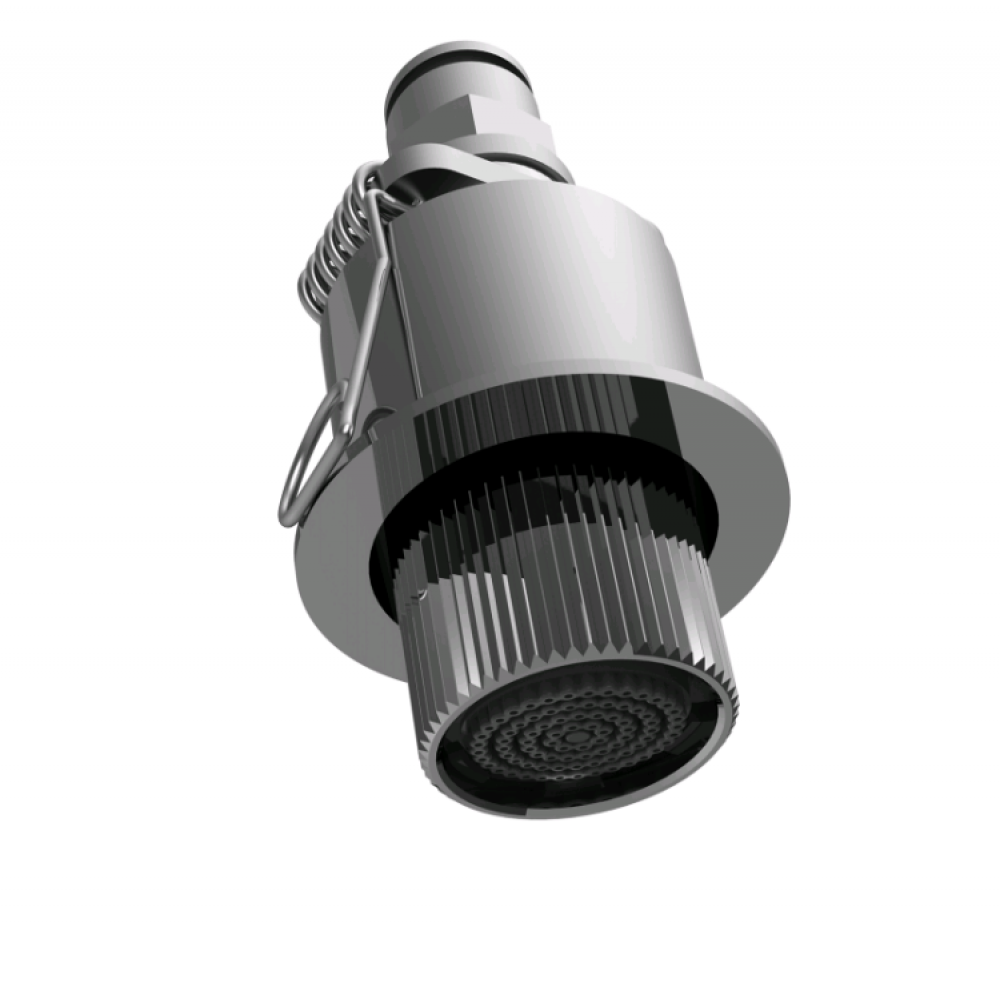 Микродуш, Fima Carlo Frattini, Waterdot, Texture P, скрытый с пружинным креплением, тип струи-туман (Myst), цвет-хром чёрный