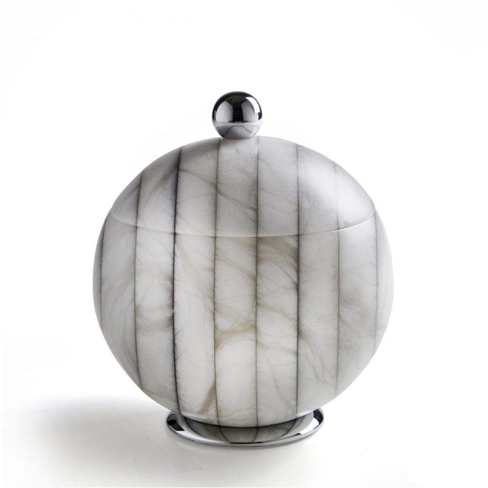 Контейнер, 3SC, Rigato, настольный, с крышкой, шв 150*180, цвет-алебастр/никель