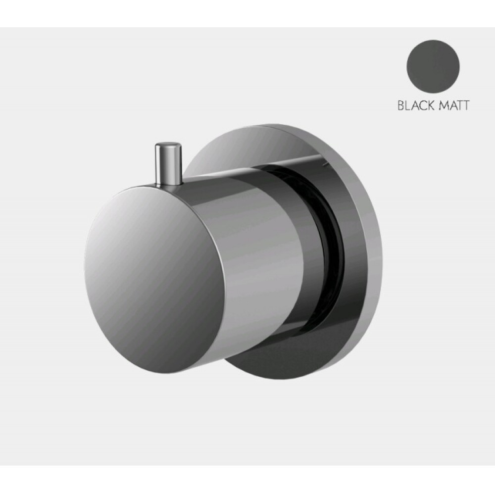 Вентиль, Fima Carlo Frattini, Flo', переключающий (дивертор), 1/2". цвет-чёрный матовый