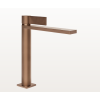 Смеситель для раковины, Gessi, Inverco Rigato, цвет-Copper Brushed PVD
