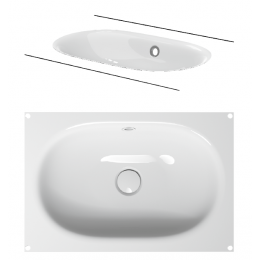 Раковина, Bette, BetteComodo, шгв 574*380*120, отверстия для смесителя-отсутствуют, цвет-Manhattan