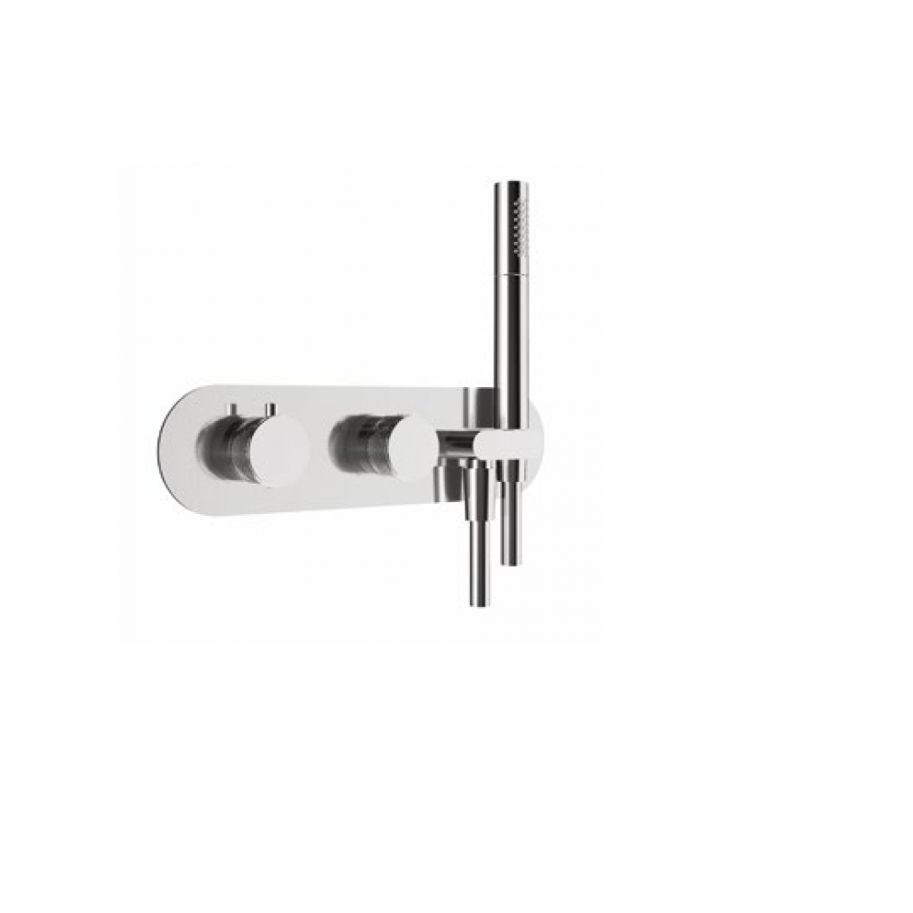 Смеситель для душа, Carimali, Race, на 2 потребителя, цвет-черный матовый