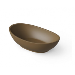 Раковина, DEA Design, Countertop basin, шгв 600*350*160, отверстия для смесителя-отсутствуют, цвет-Dark Camel matt