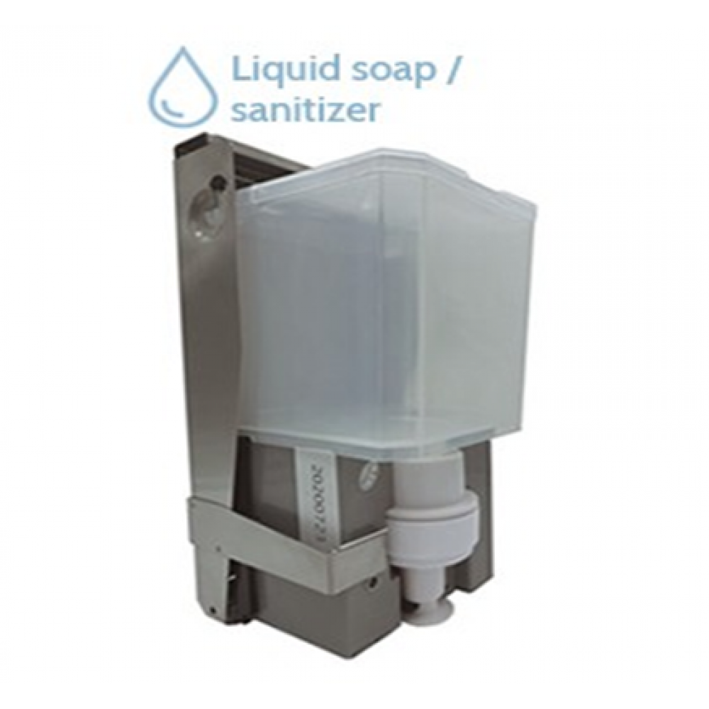 Дозатор для жидкого мыла, Mediclinics, шгв 105*117*241, цвет дозатора-сталь