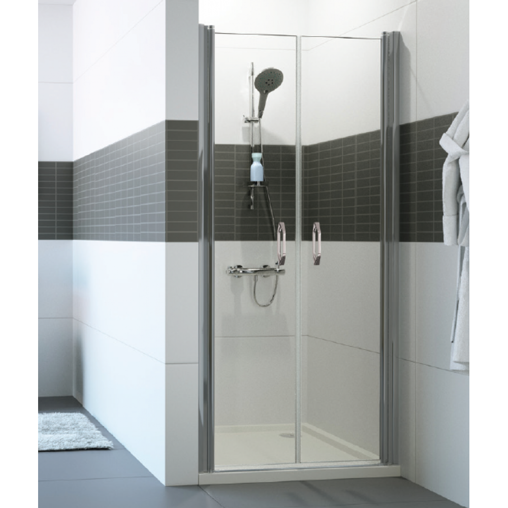 Дверь, Huppe, Design, шв 1100*2000, матовое серебро, цвет стекла-прозрачный