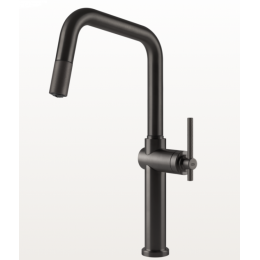 Смеситель для кухни, Gessi, Habito, цвет-Black Metal Brushed PVD