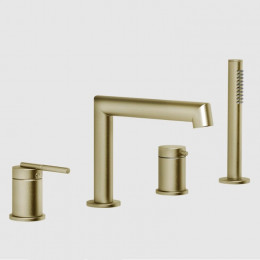 Смеситель для ванны и душа, Gessi, Ingranaggio, цвет-Brushed Brass PVD