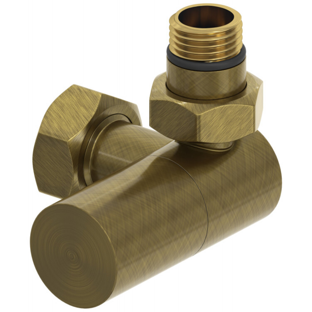 Вентиль, Сунержа, 3D, G 1/2" НР х G 3/4" НГ, правый, цилиндр, цвет-бронза состаренная