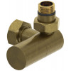 Вентиль, Сунержа, 3D, G 1/2" НР х G 3/4" НГ, правый, цилиндр, цвет-бронза состаренная