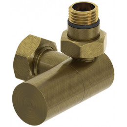 Вентиль, Сунержа, 3D, G 1/2" НР х G 3/4" НГ, правый, цилиндр, цвет-бронза состаренная