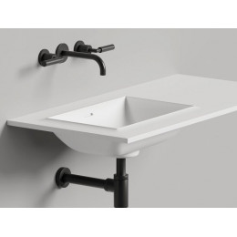 Столешница, Salini, Onda Edge Square, шгв 1000*500*100, с интегрированной раковиной, цвет-белый