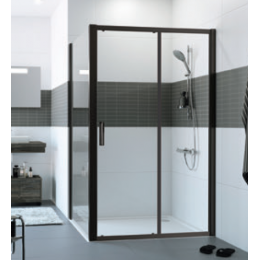 Дверь, Huppe, Design Pure, шв 1180*2000, серебристый глянцевый, цвет стекла-прозрачный