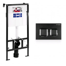 Инсталляция, Bettoserb, Sava Fix Slim, для унитаза, шгв 520*200*1136, цвет клавиши-чёрный матовый