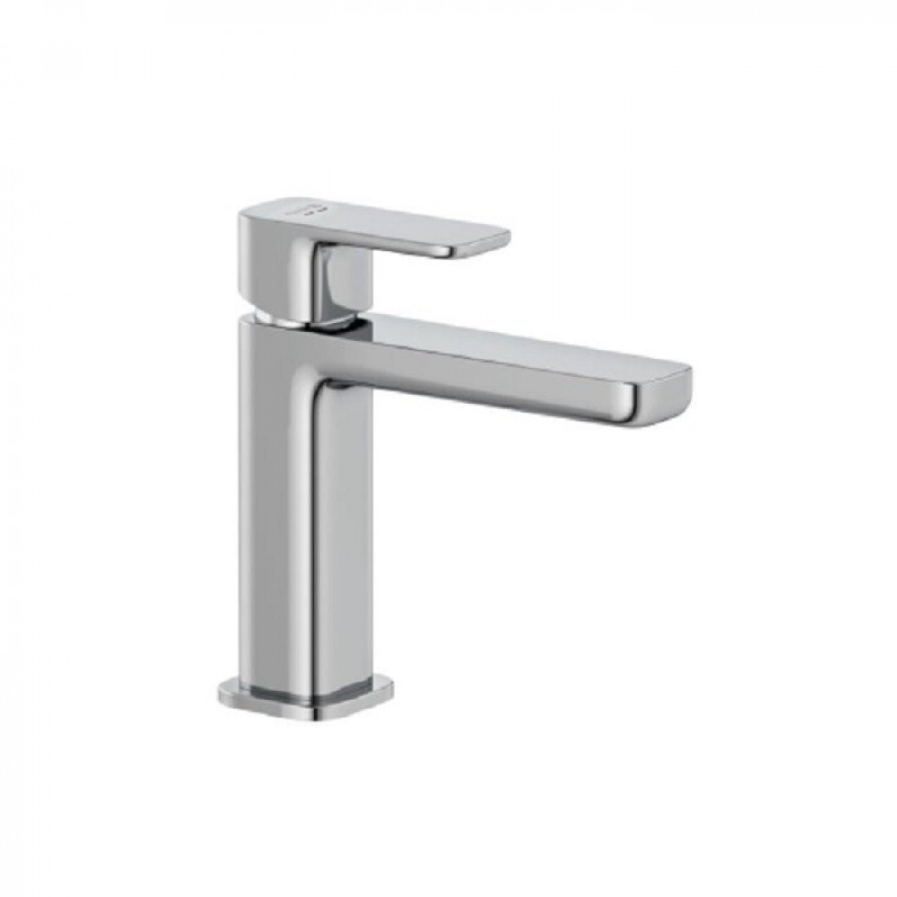 Смеситель для раковины, Kludi, Renon, 110, Push-Open, EcoPlus, цвет-белый матовый