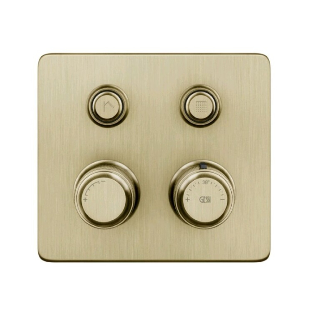 Смеситель для душа, Gessi, Hi-Fi Eclectic, на 2 потребителя, цвет-Finox Brushed Nickel