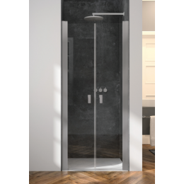 Дверь, Huppe, Design Pure, шв 900*2000, блестящее серебро, цвет стекла-прозрачный