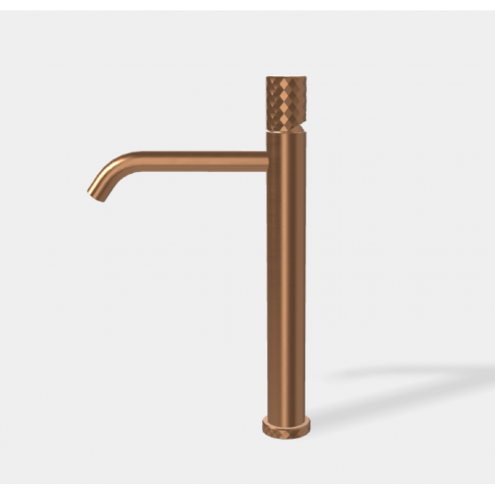 Смеситель для раковины, Fima Carlo Frattini, Spillo Tech, X COLLECTION, цвет-бронза брашированная янтарная