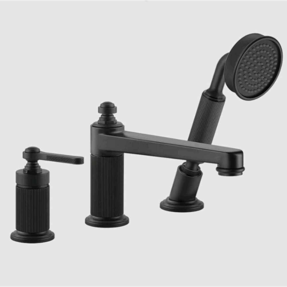 Смеситель для ванны и душа, Gessi, VENTI20, цвет-черный матовый