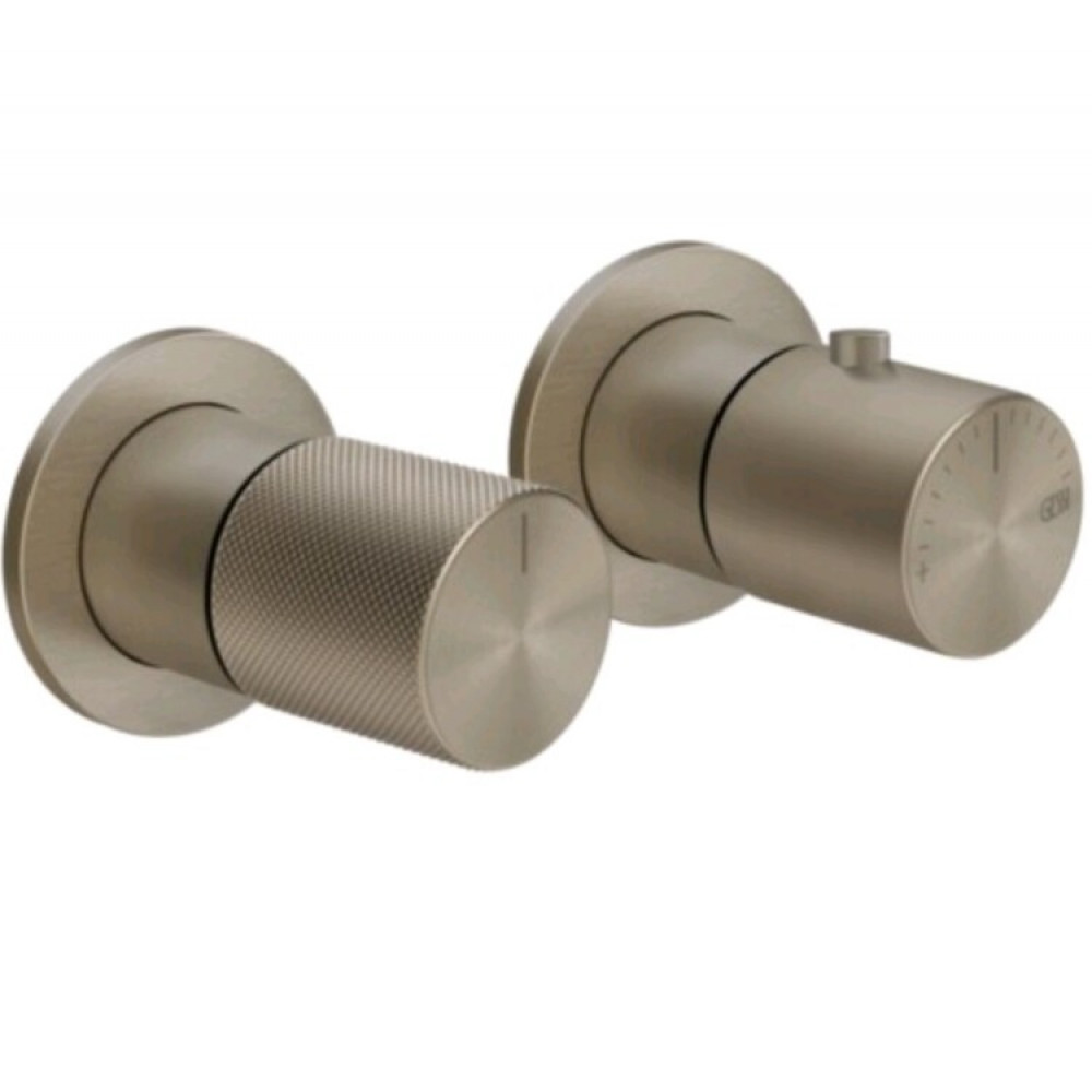 Смеситель для душа, Gessi, Habito Diamantato, на 2 потребителя, цвет-Finox Brushed Nickel