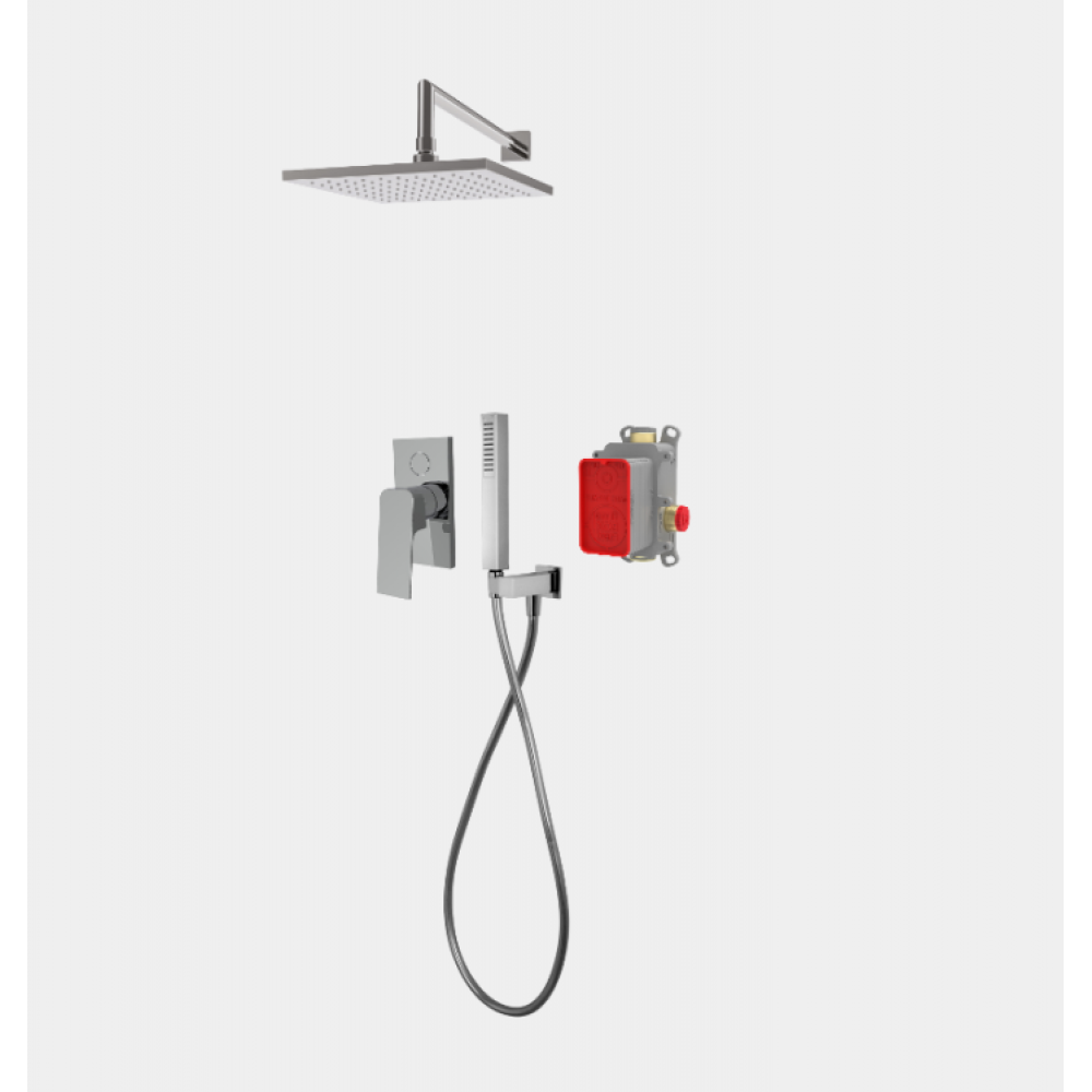 Душевой комплект, Fima Carlo Frattini, Shower systems, на 2 потребителя, цвет-черный матовый