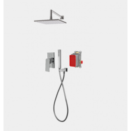 Душевой комплект, Fima Carlo Frattini, Shower systems, на 2 потребителя, цвет-черный матовый