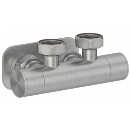 Вентиль, Сунержа, EU50, 2 х НГ G 3/4" / 2 х НГ G 3/4", угловой, скрытый, цвет-сатин
