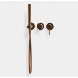 Смеситель для душа, Fima Carlo Frattini, Spillo Up, на 2 потребителя, цвет-бронза янтарная