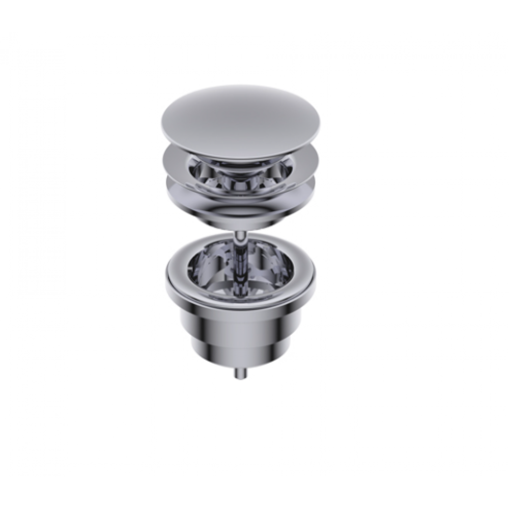 Донный клапан, Ritmonio, для раковин, 1 1/4", цвет-хром брашированный
