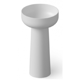 Раковина, DEA Design, Pedestal Basin, шгв 480*480*880, отверстия для смесителя-отсутствуют, цвет-белый матовый