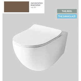 Унитаз, Artceram, File 2.0, подвесной, шгв 370*520*370, Saniglaze, цвет-Brown tortora